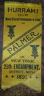 G.A.R.  Election Ribbon / Badge (1891)