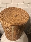 VTG Birch Bark Handwoven Lidded Large Woven Storage Basket Hamper 24”x 18” — photo 4