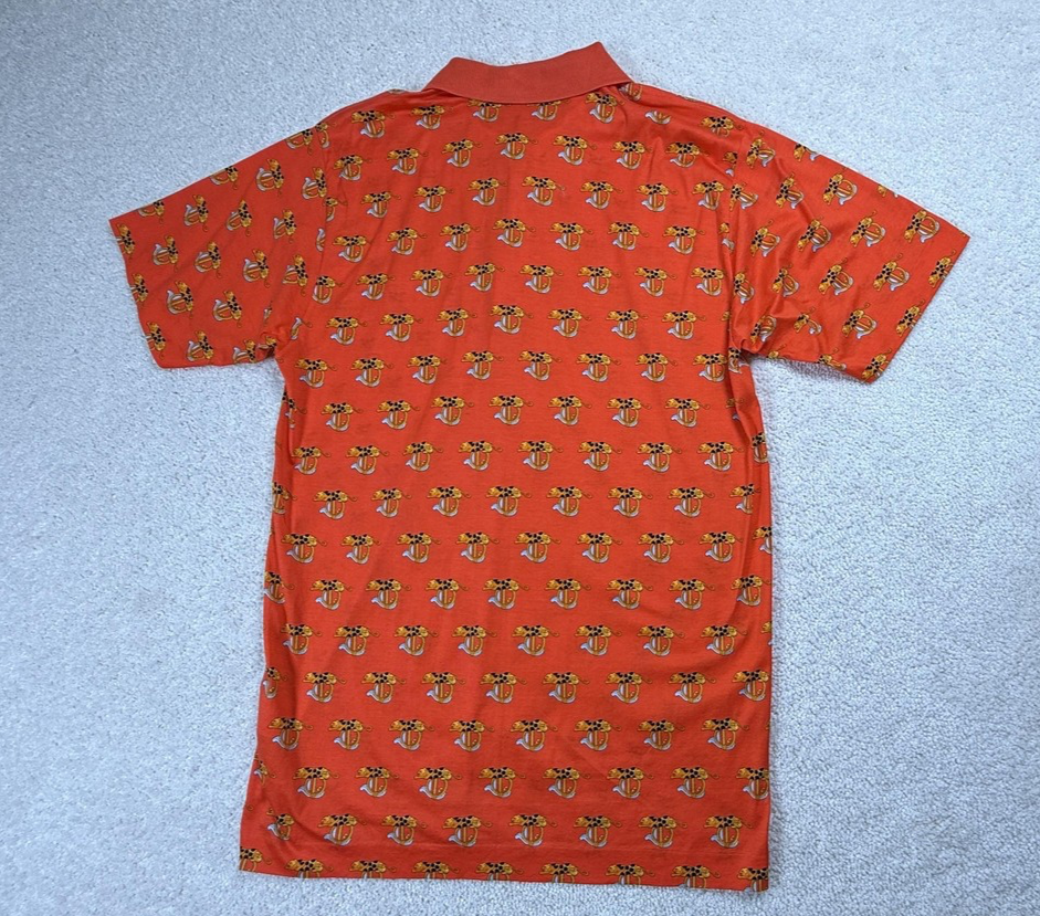 Christian Dior ボルドー動物柄長袖Tシャツ 8A Christian Dior Polo Shirt Mens M Orange Leopard CD Logo Print