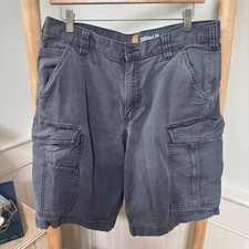 Carhartt Mens Relaxed Fit Cargo Shorts Dark Gray Shadow 103542 029 Size 34