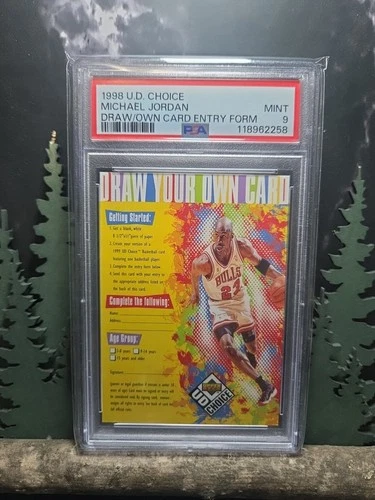 1998 U.D. Choice Michael Jordan MJ PSA 9 Draw Own Card Entry Bulls