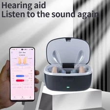 OTC Rechargeable Hearing Aids For Seniors Adults Bluetooth App Control Music US