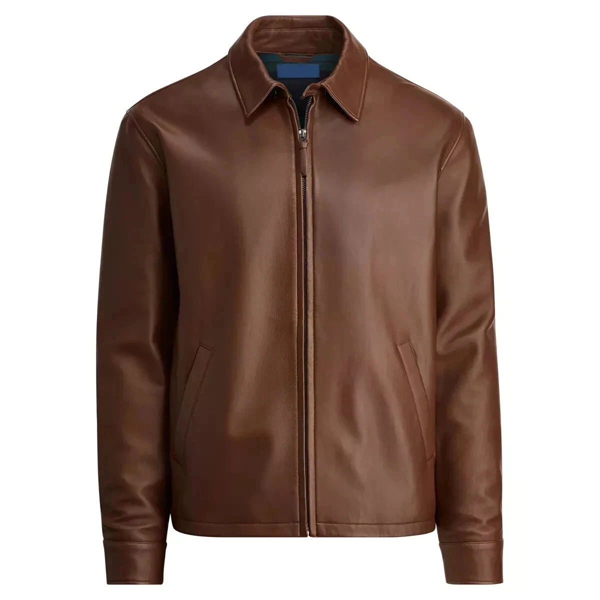 Mens Leather Jacket Real Leather Motorcycle Biker Coat Slim Fit Stylish Wear