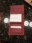Vintage Jordache Men’s Women’s Tri Fold Nylon Wallet Maroon Purple Retro 80s — photo 2