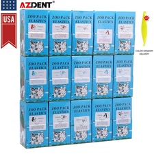 15 Sizes Dental Orthodontic Elastics Latex Braces Rubber Bands 5000pcs/kit USA