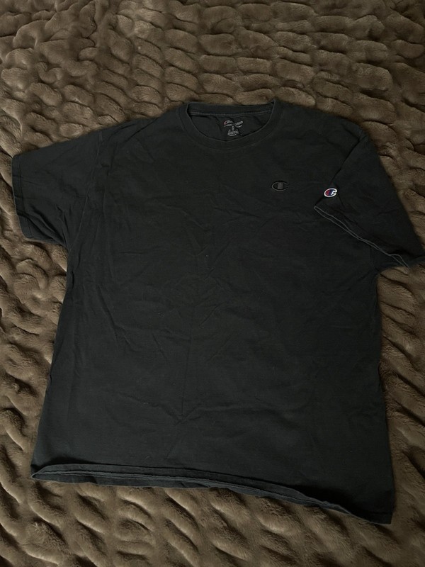 Champion Authentic Athleticwear Black Cotton Men's Short Sleeve T-Shirt