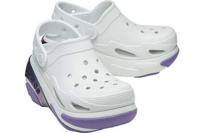 Crocs Bubble Crush Reflector Clog Moonlight White Platform Chunky 210743-1NK