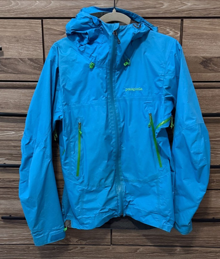 Men's Patagonia Super Cell Gore-Tex Jacket Size Small Larimar Blue