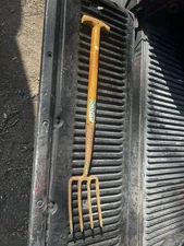 Smith & Hawken Vintage Wood Handle Garden Fork Paper Labels England 32” 4 Tine