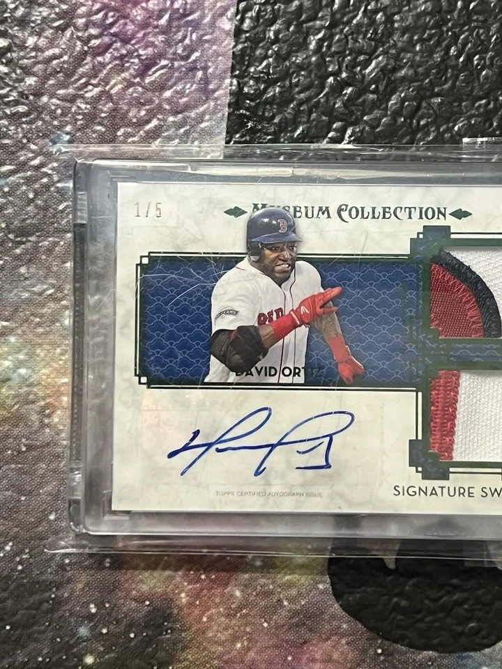 🔥RARO🔥 DAVID ORTIZ AUTO DOBLE RELIQUIA/5 MUESTRAS DE FIRMA COLECCIÓN MUSEO🔥 Foto 3 de 4