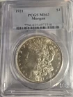 1921 S PCGS MS63 MORGAN SILVER DOLLAR