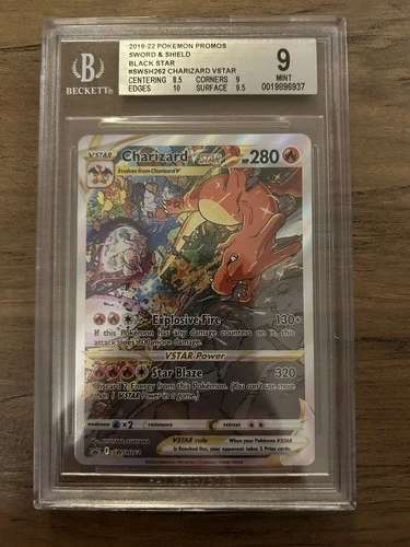 Pokémon TCG Charizard VSTAR SWSH262 Holo Black Star Promo BGS 9 Mint