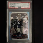 2014 Topps Chrome Tom Brady Blue Wave Refractor #62 PSA 9 Mint Patriots