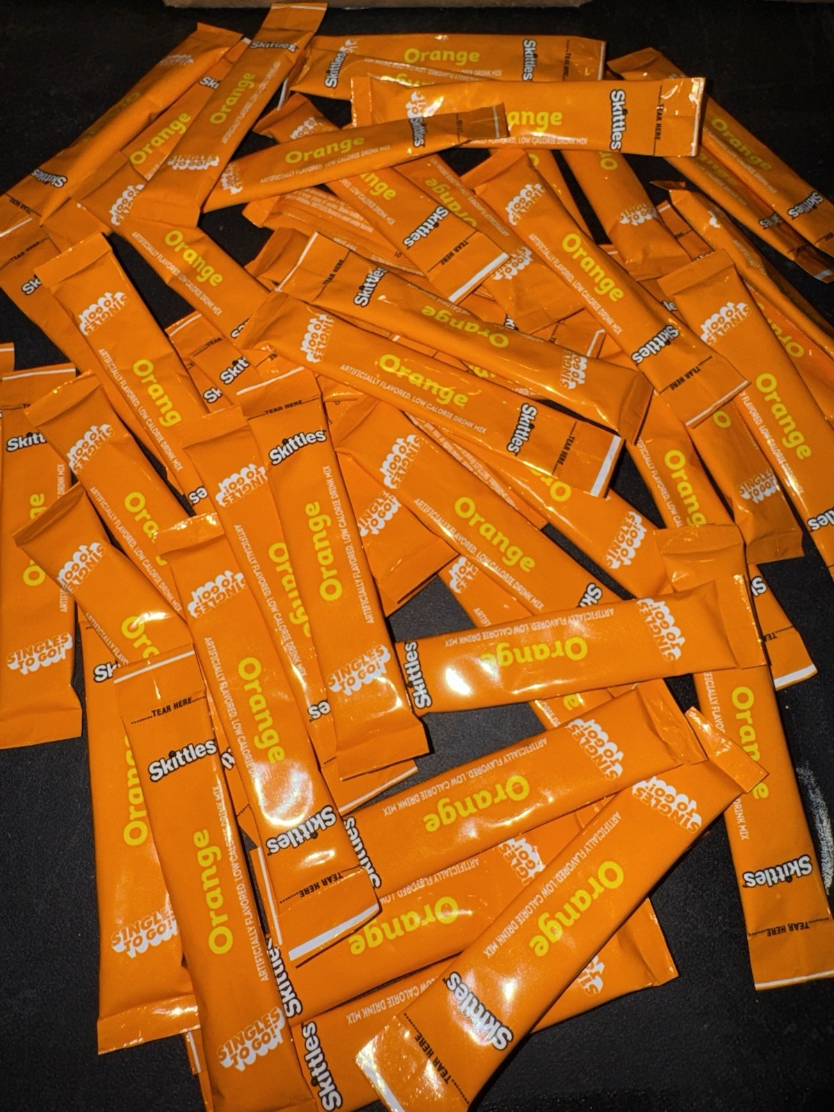 50 Packets of Sugar Free Skittles Orange Flavor Drink Mix