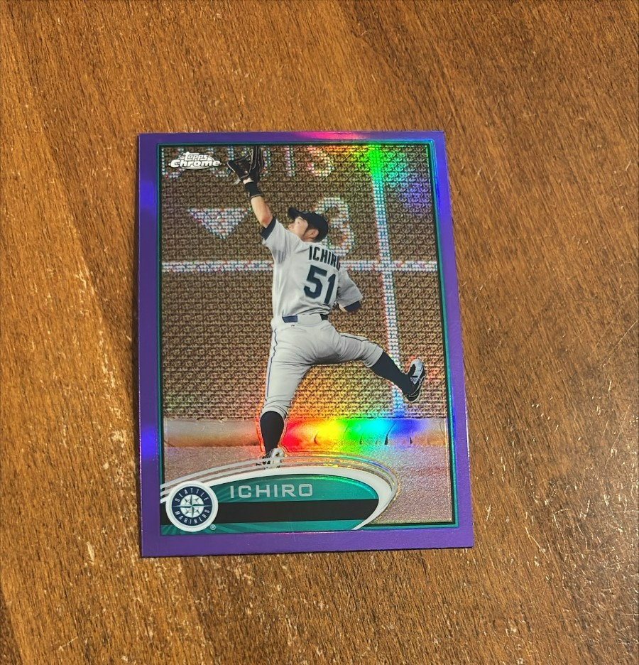 Ichiro 2012 Topps Chrome Purple Refractor #100 Seattle Mariners Marlins HOF