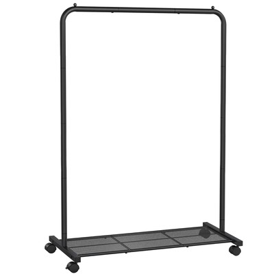 SONGMICS Kleiderstange auf Rollen Kleiderständer Metall Kleiderstange für Schlafzimmer...
