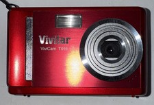 Vivitar ViviCam T016 Black 12.1 MP megapixel Digital Camera Silver Tested