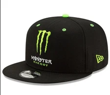 Monster Energy Men's Casual Embroidered Adjustable Flat Brim Baseball Cap Hat