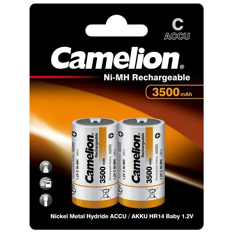 Lot 6 accus pile rechargeable C R14 HR14 3500mAh (LR14) 1.2V Camelion - Photo 1/1