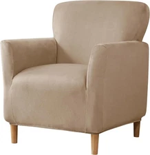 Stretch Mid Century Modern Armchair Slipcover 1-Piece Solid Accent Chair Co