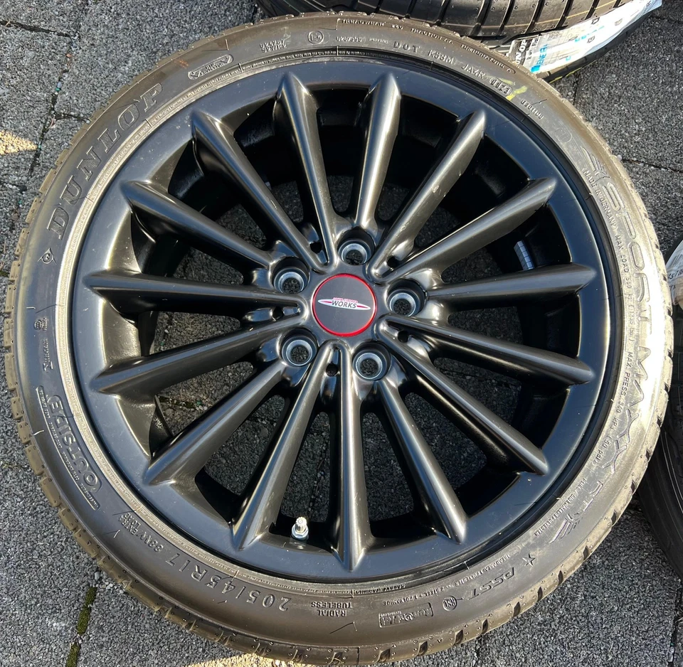 4 ORIGINAL 17" ALU SOMMERRÄDER MINI F55 F56 F57 MULTI SPOKE 505 DUNLOP 2022 NEU  - Bild 3 von 4