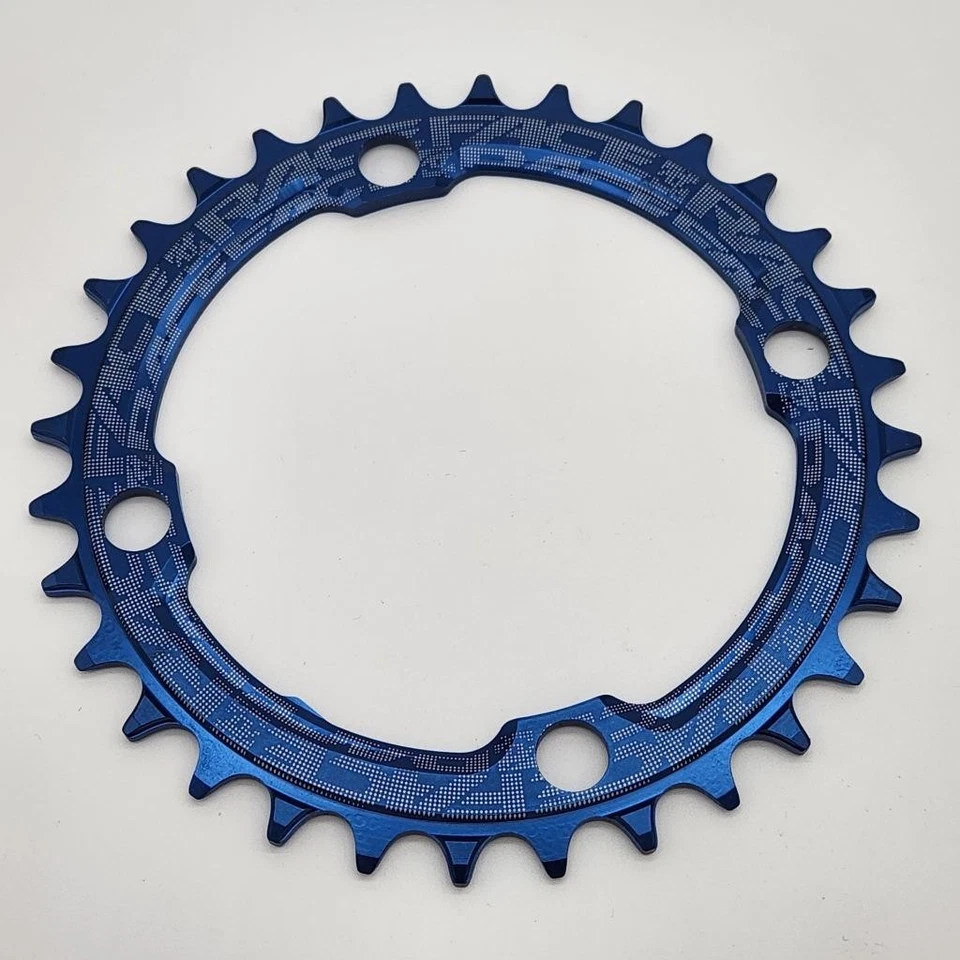 RaceFace 窄宽 104 毫米 32T 蓝色自行车链条 BCD 无包装 — 第 2/2 张图片