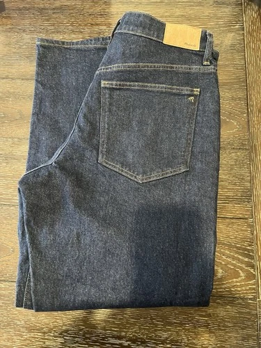 NWT Madewell Women's Curvy 90s Straight Jeans Dark Wash High Rise Denim, 30