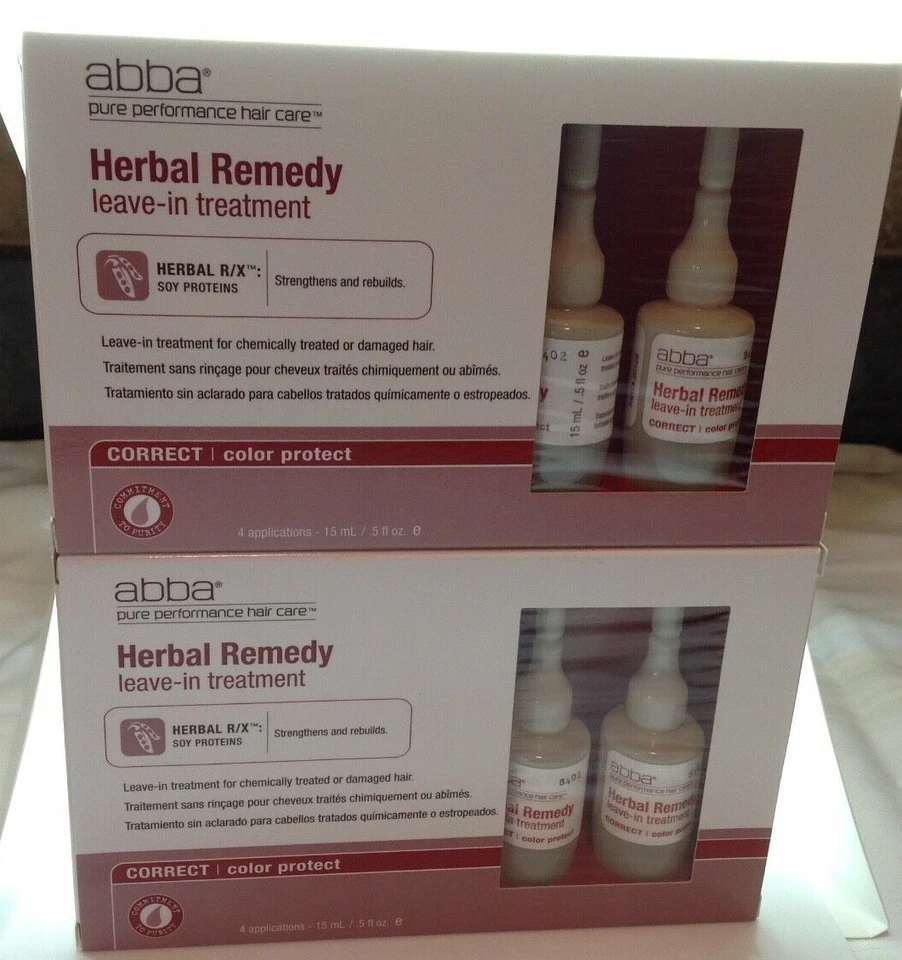 Abba травяное средство оставить в лечении цвет защитить 4 x 15 мл / 5 унций - лот из 2 - Изображение 3 из 4