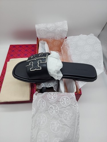 TORY BURCH DOUBLE T SPORT SLIDE 10,5 Farbe Perfect Black / Gold - Bild 5 von 6