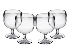 Unbreakable Stacking Wine Glasses 220ml – Reusable Plastic, Great for Camping