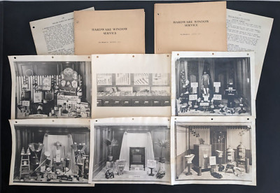 1929 Wisconsin Retail Hardware Window Sales Display Photographs ~ Radios Tools