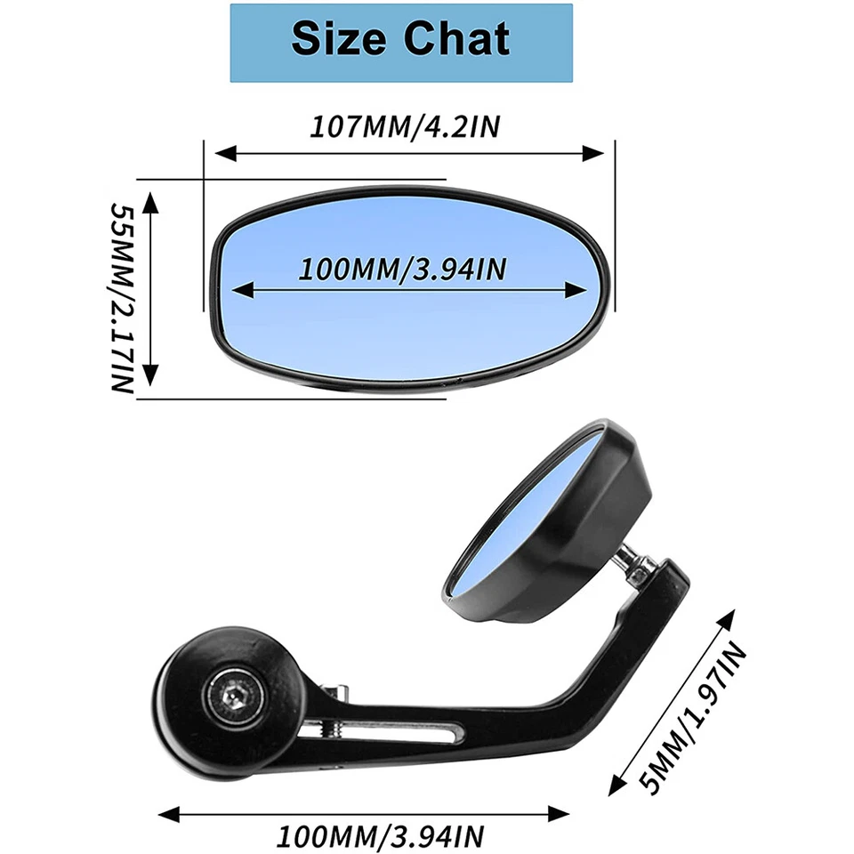 Espejos retrovisores con extremo de barra de 7/8" para motocicleta Moto Guzzi V7 Stone Classic V9 V11 Foto 3 de 4
