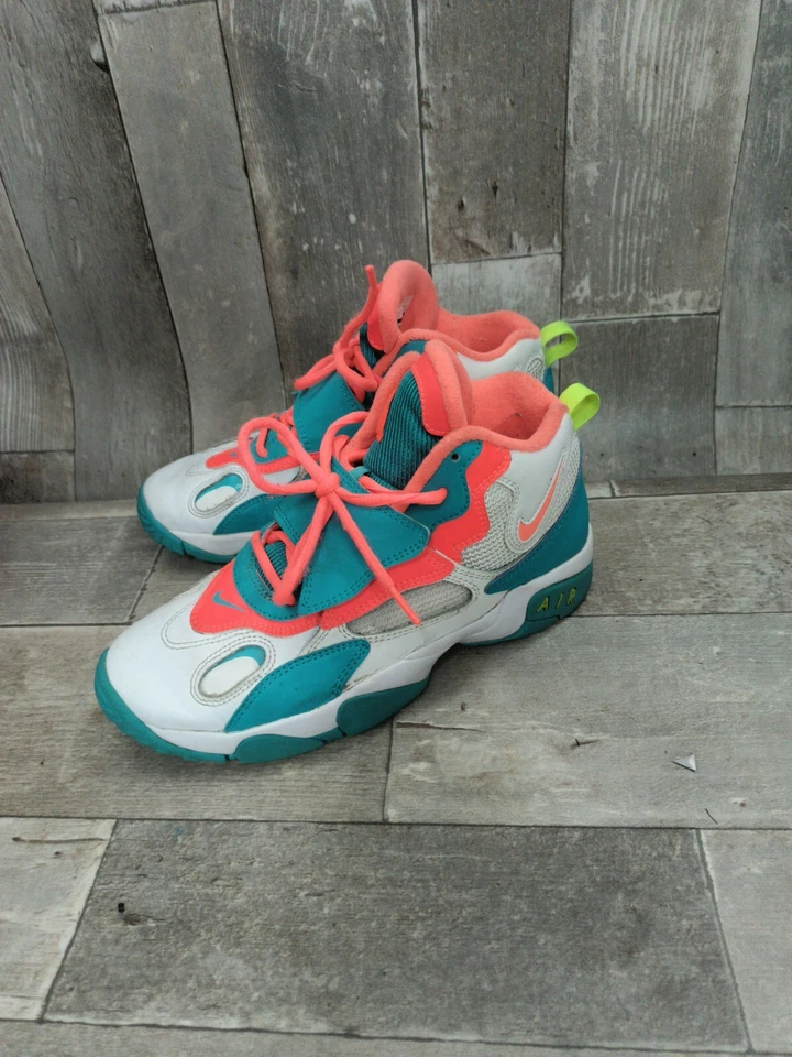 耐克 Air Speed Turf BQ9632-101 鞋 运动鞋 男孩 尺码 7y 白色 蓝色 橙色 — 第 3/4 张图片