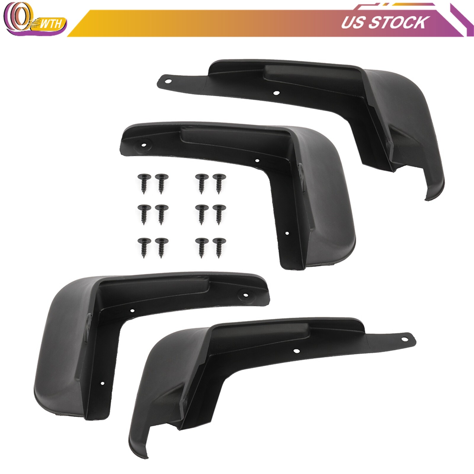 Toyota Corolla 2014-17 Mud Flaps Splash Guards with Fixing Kit-image