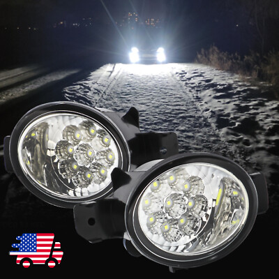1 Pair LED Fog Lights Lamp For NISSAN Altima Sentra Maxima Rogue Infiniti QX60
