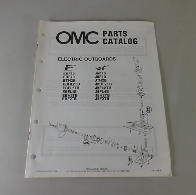 Teilekatalog OMC Evinrude / Johnson Electric Outboards 2 / 4 PS Stand 11/1985