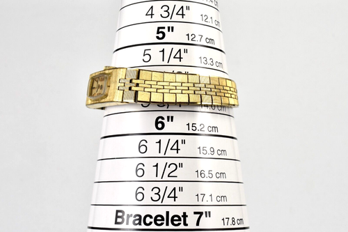 1968 SEIKO Gold Plated Rectangular Golden Dial 17 J Women Watch Keeps Time - Picture 6 of 9