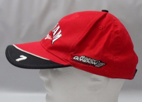Robby Gordon 7 Jim Beam Racing Embroidered Logo Baseball Cap Hat Strapback Red - Picture 3 of 8