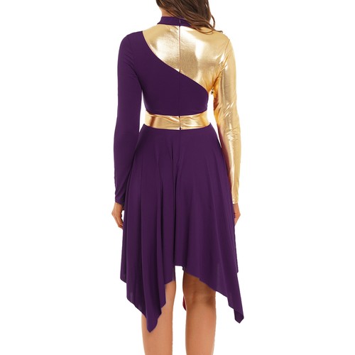Womens Lyrical Metallic Praise Liturgical Dress Church Worship Dance Robe Gowns - Picture 99 of 141