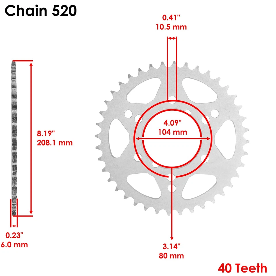 Black Drive Chain & Sprocket Kit for Kawasaki Ninja ZX-6R ZX6R ZX600 1998-2002 - Image 4 of 4