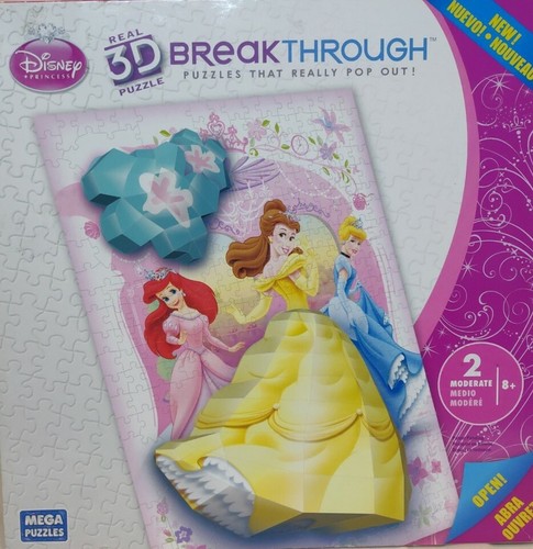 Disney Princess 3D Puzzle Break Thru Mega Puzzle 8+ Level 2, 250+ Pc. - Picture 2 of 12