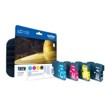 Image of Original Brother LC1100 CMYK Ink Cartridges LC1100VALBP (Box+Blister)
