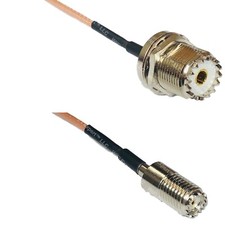 RG316 UHF Female BULKHEAD to MINI UHF FEMALE RF Cable Rapid-SHIP LOT