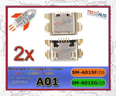 Micro USB Charging Port Buchse Jack Connector für Samsung Galaxy A01 / A015F 2x