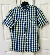 Cremieux Men's Short Sleeve Woven Shirt, Size-L