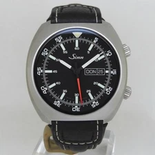 Sinn Watch 240.ST 240 Day Date Black dial 43mm Automatic SS Mens 100M Box 