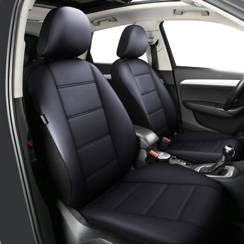 For Dodge Luxury Auto Car Seat Covers 5-Seats PU Leather Front Rear Cushion Pad Foto 4 de 4