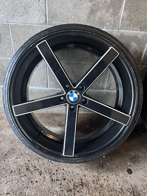 22 inch 22x8.5 RAVETTI M1 BLACK MILLED wheels rims 5x120 +38