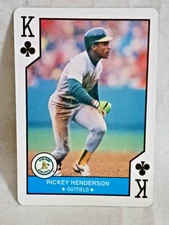 1990 Oakland Athletics MLB all star Ricke Henderson/US Playing card Co King Club