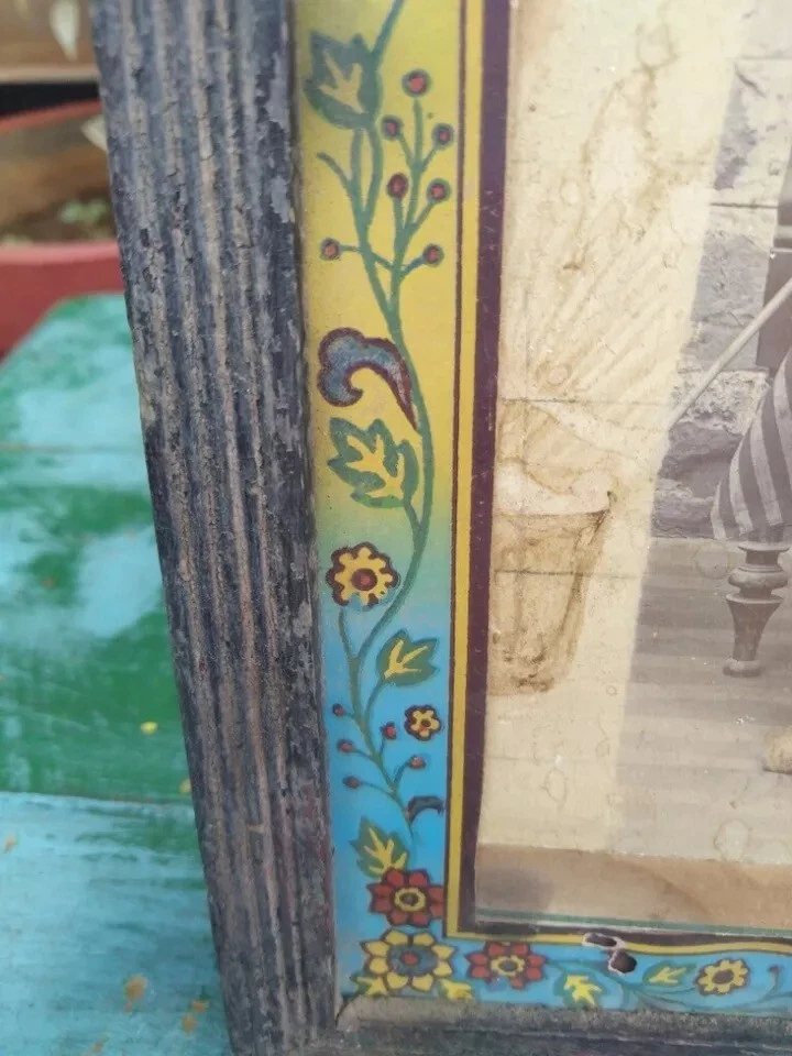 Impresión fotográfica vintage del hombre indio Rajasthani coleccionable marco de madera decoración Foto 3 de 4